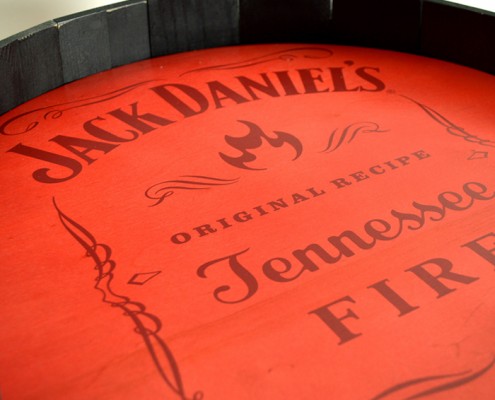 Jack Daniel's Fire Barrel Wood Display